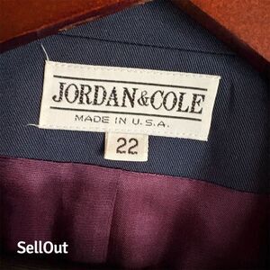 Jordan&Nicole Overcoat Blue Size 22 Double-Breasted